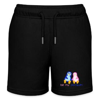 Be my penguin - Kinder Organic Joggingshorts Mini Bolter von Stanley/Stella - Schwarz - Vorne