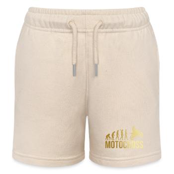 Evolution Motocross - Kinder Organic Joggingshorts Mini Bolter von Stanley/Stella - Natur - Vorne