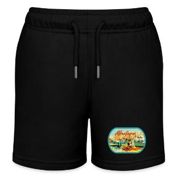 Fischerstrand von Albufeira, Praia dos Pescadores - Kinder Organic Joggingshorts Mini Bolter von Stanley/Stella - Schwarz - Vorne