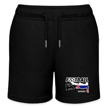 Fièvre du football Slovaquie - Short de jogging enfant bio Stanley/Stella - noir - Devant