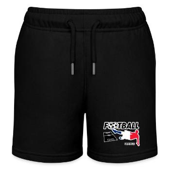 Fièvre du football France - Short de jogging enfant bio Stanley/Stella - noir - Devant