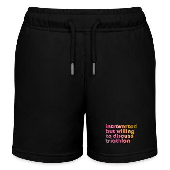 triathlon - Short de jogging enfant bio Stanley/Stella - noir - Devant