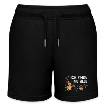 Kinder Ostern Ostereier - Kinder Organic Joggingshorts Mini Bolter von Stanley/Stella - Schwarz - Vorne