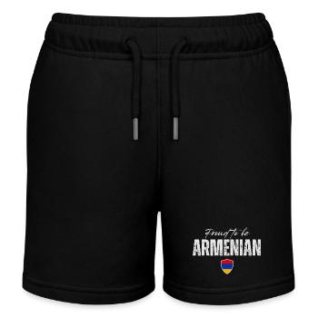 Armenier stolz, ich liebe Armenien - Kinder Organic Joggingshorts Mini Bolter von Stanley/Stella - Schwarz - Vorne