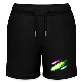 Explosion von bunten Drachen - Kinder Organic Joggingshorts Mini Bolter von Stanley/Stella - Schwarz - Vorne