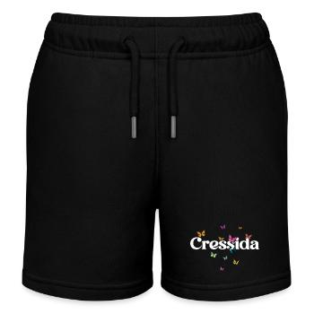 Schöner Mädchenname mit Schmetterlingen CRESSIDA - Kinder Organic Joggingshorts Mini Bolter von Stanley/Stella - Schwarz - Vorne