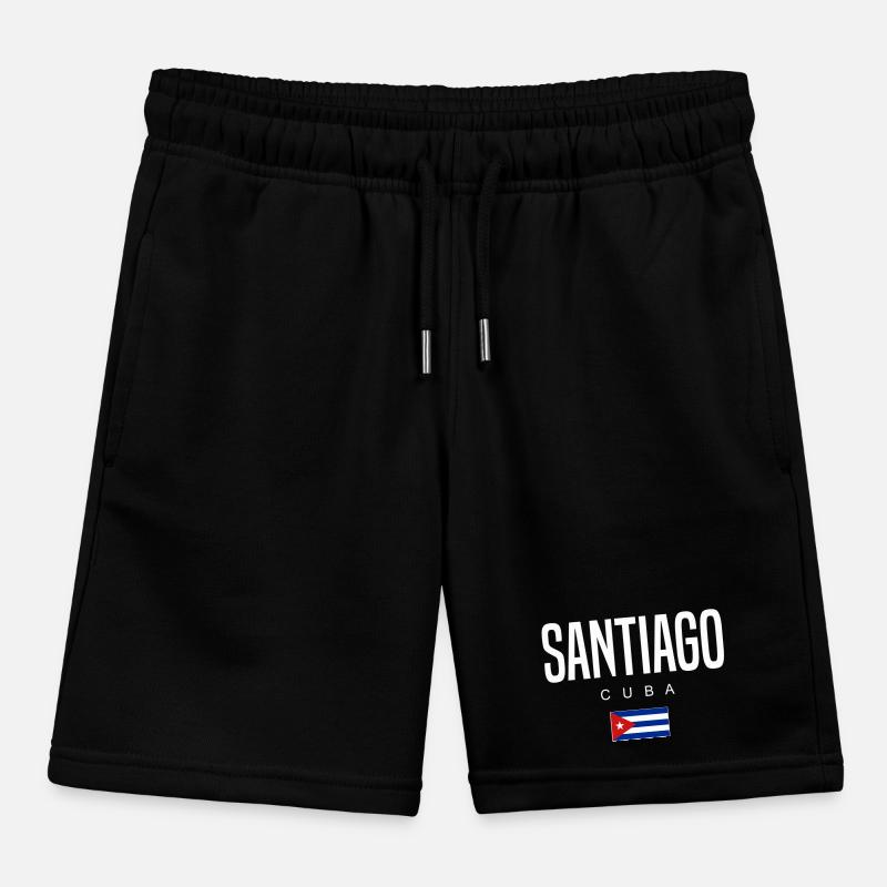Santiago Cuba Cubans Kids Organic Sweat Shorts by Stanley/Stella