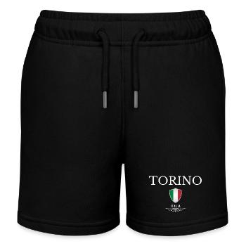 Souvenir Turin, Turin Italie - Short de jogging enfant bio Stanley/Stella - noir - Devant