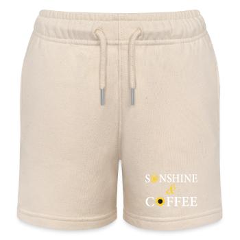 Coffee Sunshine - Kids Organic Sweat Shorts by Stanley/Stella - soft Ecru - Front