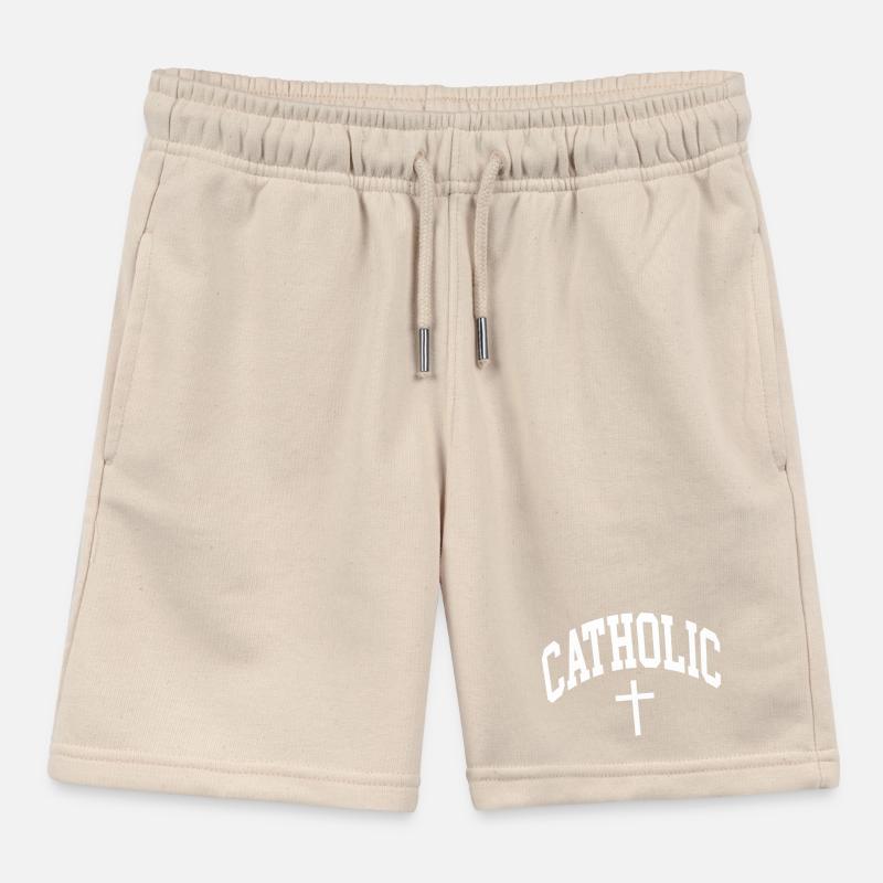 Katholisch Katholik Catholic Kids Organic Sweat Shorts by Stanley/Stella