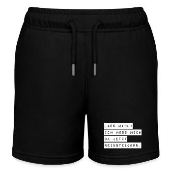 Lass mich ich muss mich da Reinsteigern - Kinder Organic Joggingshorts Mini Bolter von Stanley/Stella - Schwarz - Vorne