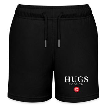 HUGS Modo On Red Button - Kids Organic Sweat Shorts by Stanley/Stella - black - Front