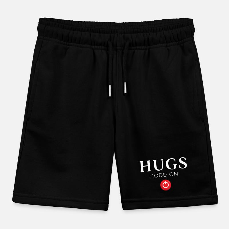 HUGS Modo On Red Button Kids Organic Sweat Shorts by Stanley/Stella
