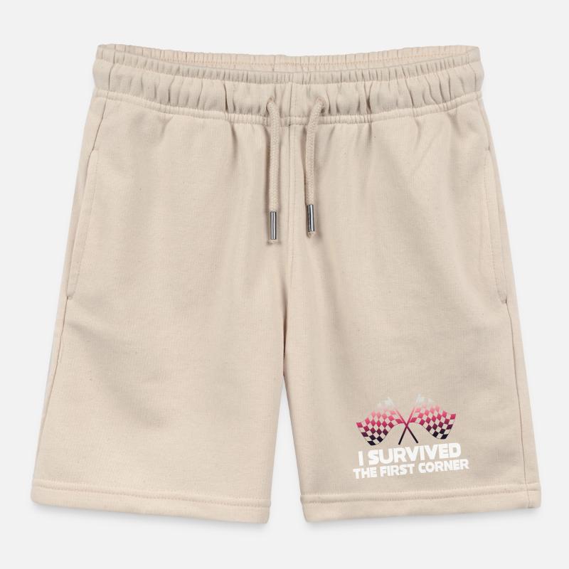 I Survived the First Corner Kids Organic Sweat Shorts by Stanley/Stella