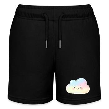 Nuage Pastel avec Nuage de sommeil au visage mignon - Short de jogging enfant bio Stanley/Stella - noir - Devant