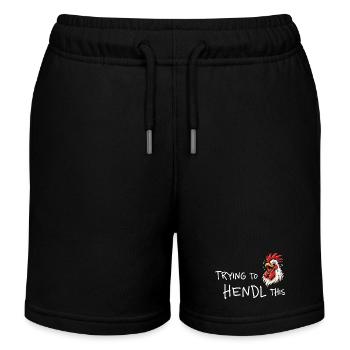 J’essaie de comprendre ça – Drôle de diction de poulet - Short de jogging enfant bio Stanley/Stella - noir - Devant