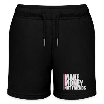Gagne de l’argent, pas des amis, slogan Slogan - Short de jogging enfant bio Stanley/Stella - noir - Devant