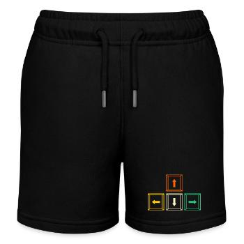 Jeu vidéo Gamer Gaming - Short de jogging enfant bio Stanley/Stella - noir - Devant