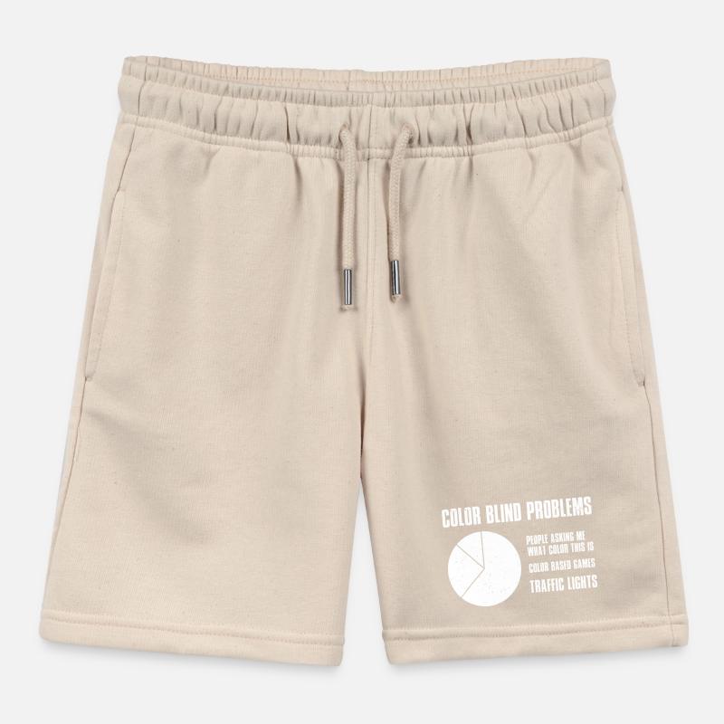 Color Blind Problems Kids Organic Sweat Shorts by Stanley/Stella
