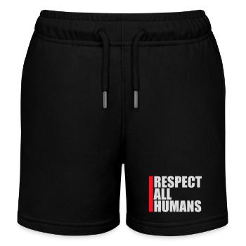 Déclaration du respect de tous les humains : l’humanité - Short de jogging enfant bio Stanley/Stella - noir - Devant