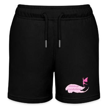 Frühlingswunderkind Wortschätze vergessene Wörter - Kinder Organic Joggingshorts Mini Bolter von Stanley/Stella - Schwarz - Vorne