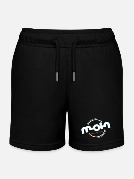 Hello - Kids Organic Sweat Shorts by Stanley/Stella - black