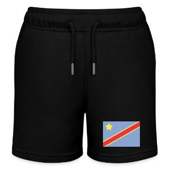 Kongoflagge - Kinder Organic Joggingshorts Mini Bolter von Stanley/Stella - Schwarz - Vorne