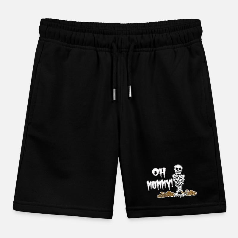 Oh Mummy! Witziges Halloween Skeleton Kinder Organic Joggingshorts Mini Bolter von Stanley/Stella
