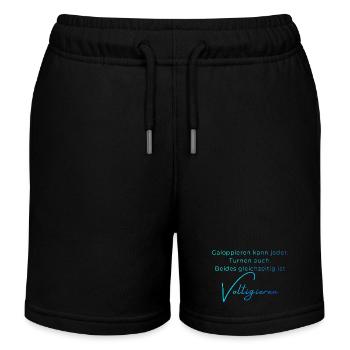 Voltigieren Spruch – Geschenk für Voltigierer - Kinder Organic Joggingshorts Mini Bolter von Stanley/Stella - Schwarz - Vorne