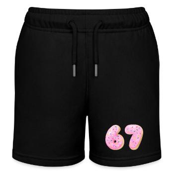 67 Six Seven Number 67 Donut à la crème meme - Short de jogging enfant bio Stanley/Stella - noir - Devant