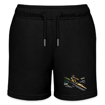 Look cartoon de rame - Short de jogging enfant bio Stanley/Stella - noir - Devant