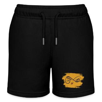 Unendliches Liebesleben - Kinder Organic Joggingshorts Mini Bolter von Stanley/Stella - Schwarz - Vorne