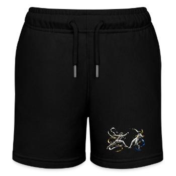 Duellfecht-Energie-Bänder - Kinder Organic Joggingshorts Mini Bolter von Stanley/Stella - Schwarz - Vorne
