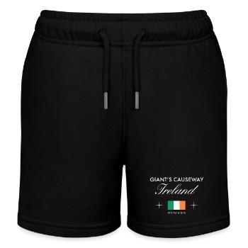 Giant's Causeway Northern Ireland Coordinates Souvenir - Kids Organic Sweat Shorts by Stanley/Stella - black - Front