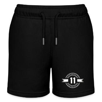 11_zahl - Kinder Organic Joggingshorts Mini Bolter von Stanley/Stella - Schwarz - Vorne