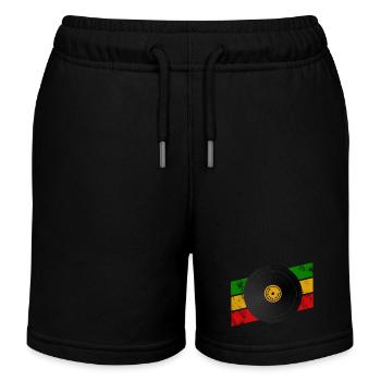 Disque de Dub Reggae - Short de jogging enfant bio Stanley/Stella - noir - Devant