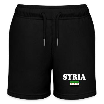 syrien flagge - Kinder Organic Joggingshorts Mini Bolter von Stanley/Stella - Schwarz - Vorne