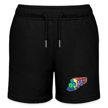 Chemin de fer à vapeur enfants - Short de jogging enfant bio Stanley/Stella - noir - Devant