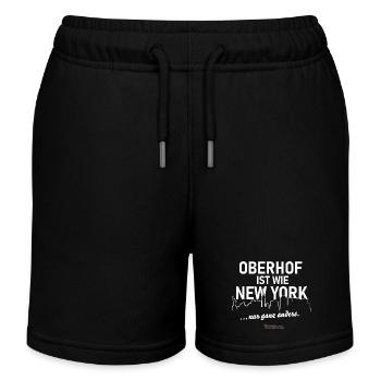 Oberhof ist wie New York - Kinder Organic Joggingshorts Mini Bolter von Stanley/Stella - Schwarz - Vorne