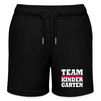 Team kindergarten - Kinder Organic Joggingshorts Mini Bolter von Stanley/Stella - Schwarz - Vorne