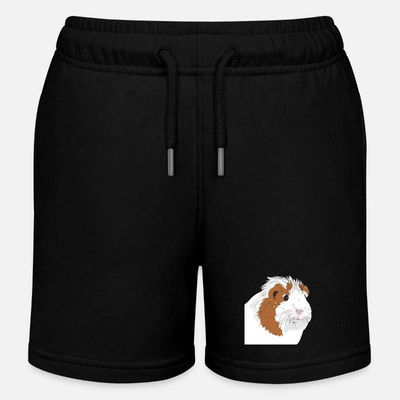 Guinea pig - Kids Organic Sweat Shorts by Stanley/Stella - black