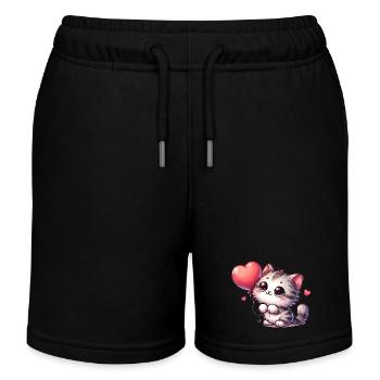 Chat Ballon Animaux - Short de jogging enfant bio Stanley/Stella - noir - Devant