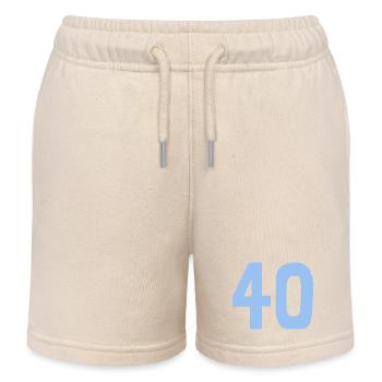 40. 40 JAHRE. 40-JÄHRIGES JUBILÄUM. 40-JÄHRIGES JUBILÄUM. - Kinder Organic Joggingshorts Mini Bolter von Stanley/Stella - Natur - Vorne