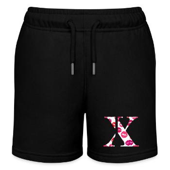 Brief x Küsse - Kinder Organic Joggingshorts Mini Bolter von Stanley/Stella - Schwarz - Vorne