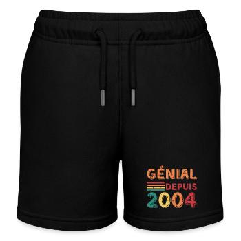 Awesome Since 2004 - Birthday Gift - Kids Organic Sweat Shorts by Stanley/Stella - black - Front