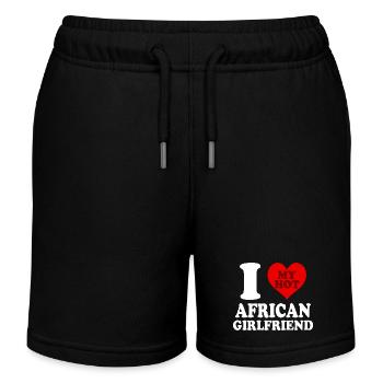 I Love My African Girlfriend Funny Relationship - Kids Organic Sweat Shorts by Stanley/Stella - black - Front