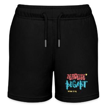 ZEITWEISE BEGABT BUNT - Kinder Organic Joggingshorts Mini Bolter von Stanley/Stella - Schwarz - Vorne