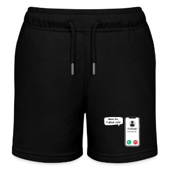 Fußball ruft an - Sport Spruch - ApriNoeScor - Kinder Organic Joggingshorts Mini Bolter von Stanley/Stella - Schwarz - Vorne