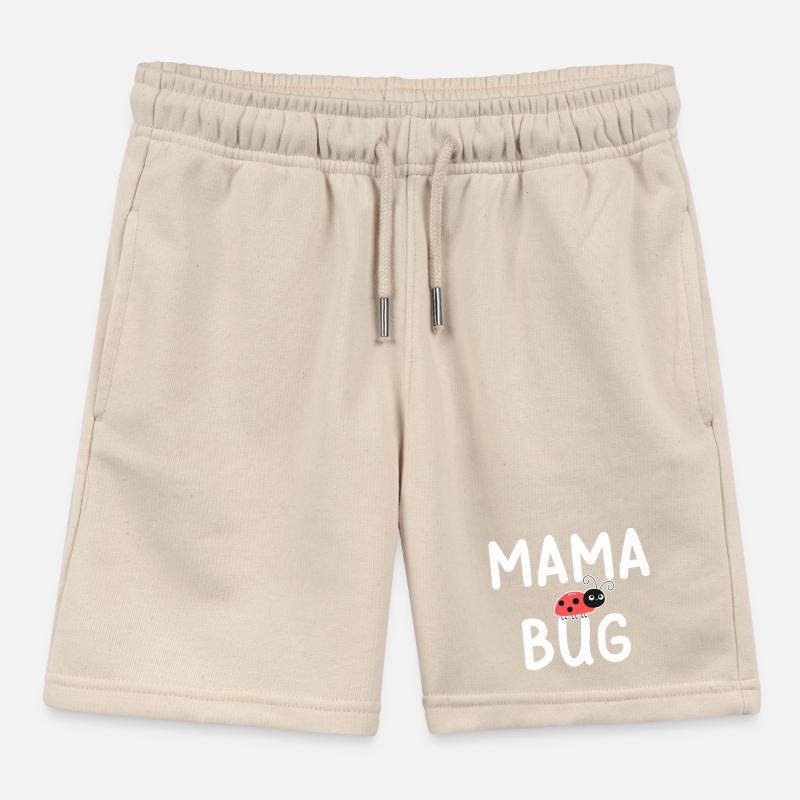 Mama Bug Ladybug Mom Funny Kids Organic Sweat Shorts by Stanley/Stella
