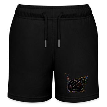 Schnecke - Kinder Organic Joggingshorts Mini Bolter von Stanley/Stella - Schwarz - Vorne